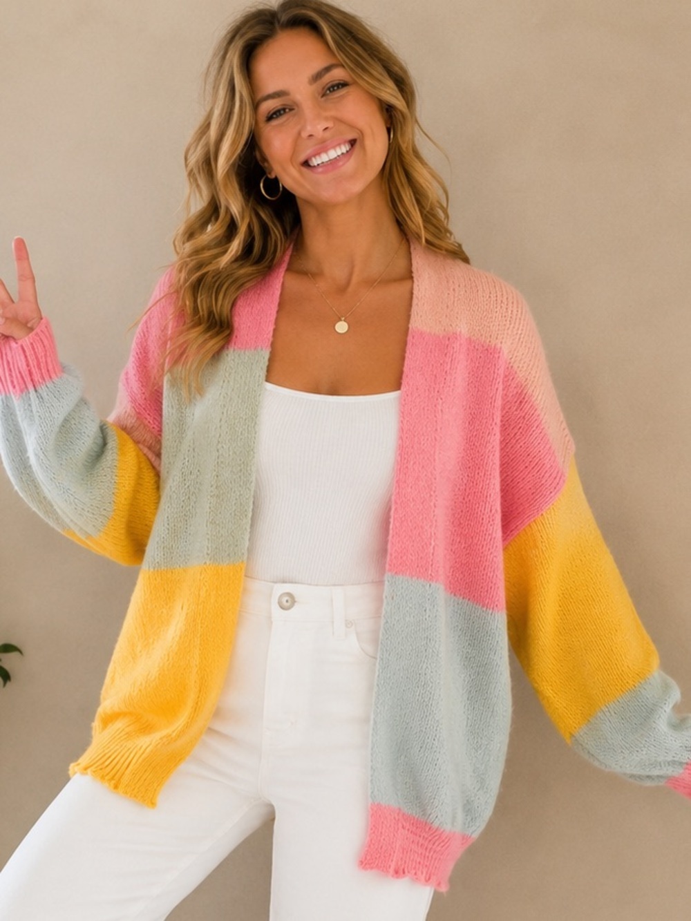Colorful Women's Cardigan Sweater